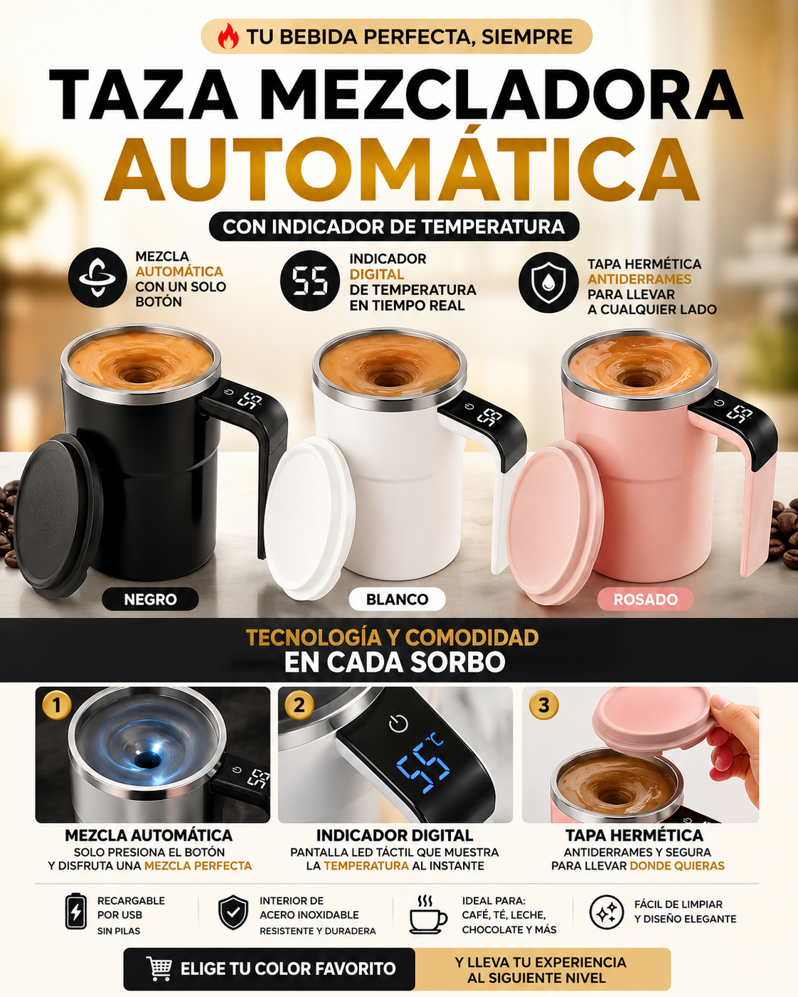 Taza De Café Indicador Automático